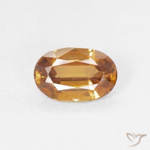 0.70ct Natürlicher Mittelorange Zirkon, Oval, VVS