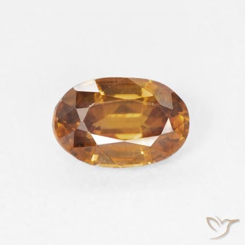 0.72ct Natürlicher Mittelorange Zirkon, Oval, VVS