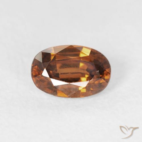 0.81ct Natürlicher bräunlich-orange Zirkon, Oval, VVS