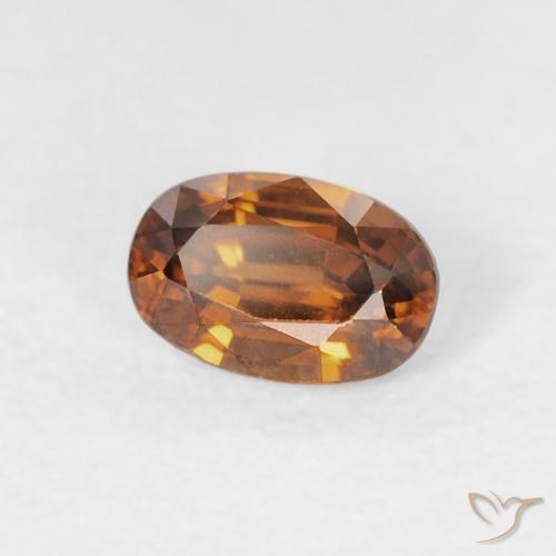 9,17 ctw natürlicher bräunlich-orange Zirkon, Oval, VVS