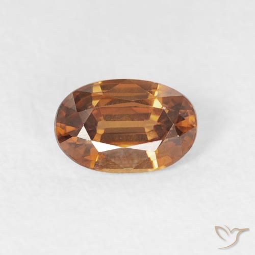 0.74ct Natürlicher Mittelorange Zirkon, Oval, VVS