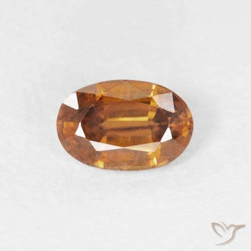 0.69ct Natürlicher orange-braun Zirkon, Oval, VVS