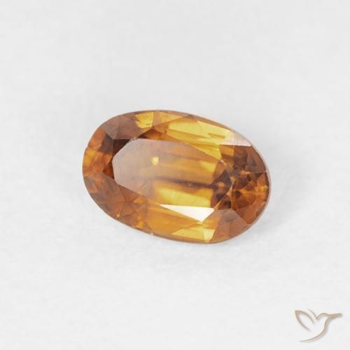 9,17 ctw natürlicher orange-braun Zirkon, Oval, VVS