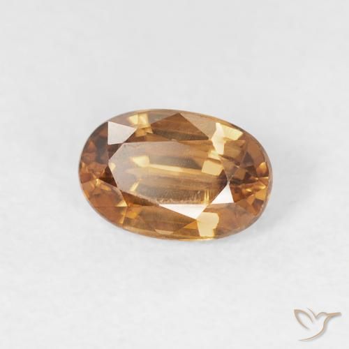 9,17 ctw natürlicher orange-braun Zirkon, Oval, VVS
