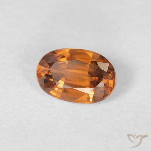 9,17 ctw natürlicher Medium Dark-Orange Zirkon, Oval, VVS