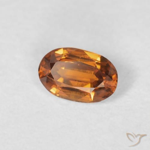 9,17 ctw natürlicher Medium Dark-Orange Zirkon, Oval, VVS