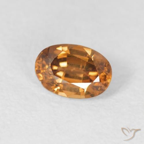 9,17 ctw natürlicher Mittelorange Zirkon, Oval, VVS-VS