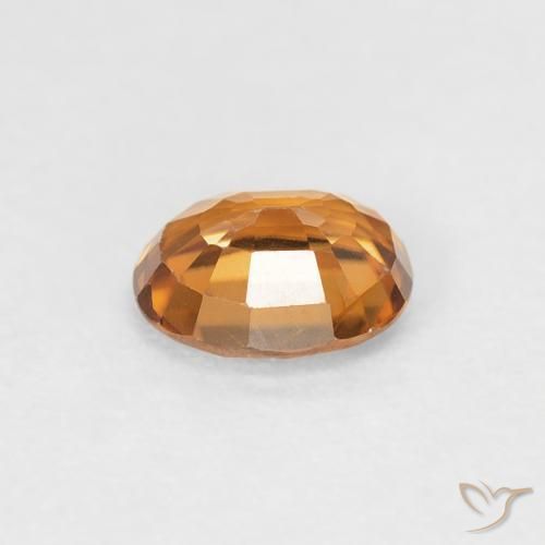 9,17 ctw natürlicher tieforange Zirkon, Oval, VVS-VS