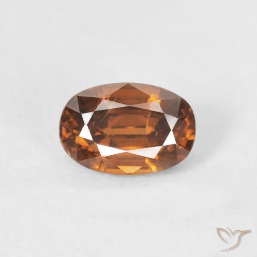 0.93ct Natürlicher Erde Orange Zirkon, Oval, VVS-VS