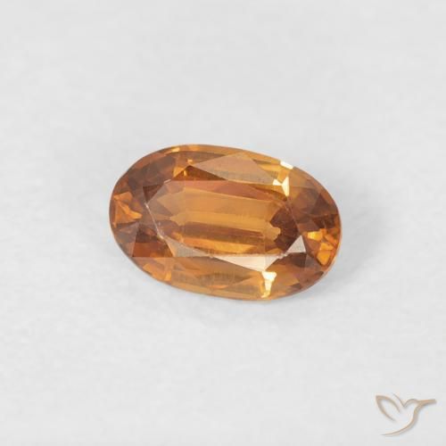 9,17 ctw natürlicher Mittelorange Zirkon, Oval, VVS-VS
