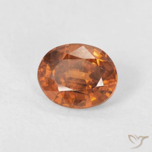 9,17 ctw natürlicher Mittelorange Zirkon, Oval, VVS-VS