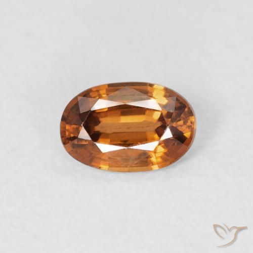 0.68ct Natürlicher Erde Orange Zirkon, Oval, VVS