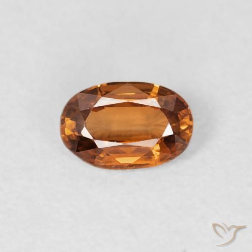 0.66ct Natürlicher bräunlich-orange Zirkon, Oval, VVS