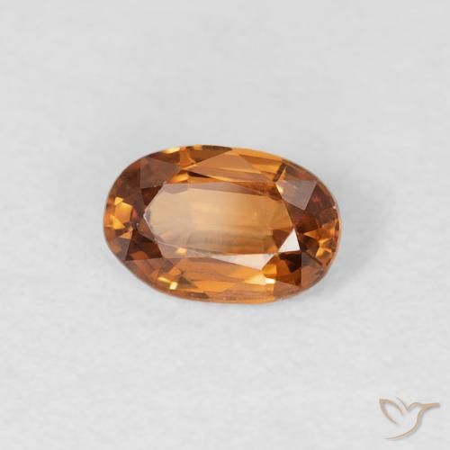 9,17 ctw natürlicher bräunlich-orange Zirkon, Oval, VVS