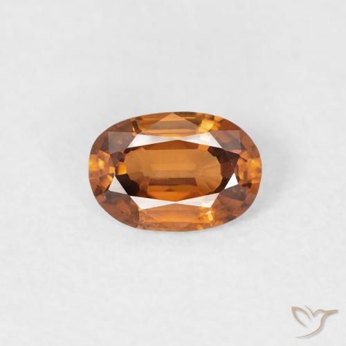 0.55ct Natürlicher bräunlich-orange Zirkon, Oval, VVS