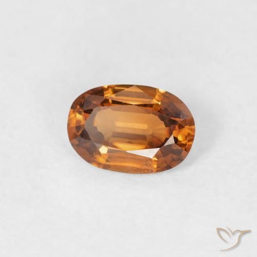 9,17 ctw natürlicher bräunlich-orange Zirkon, Oval, VVS