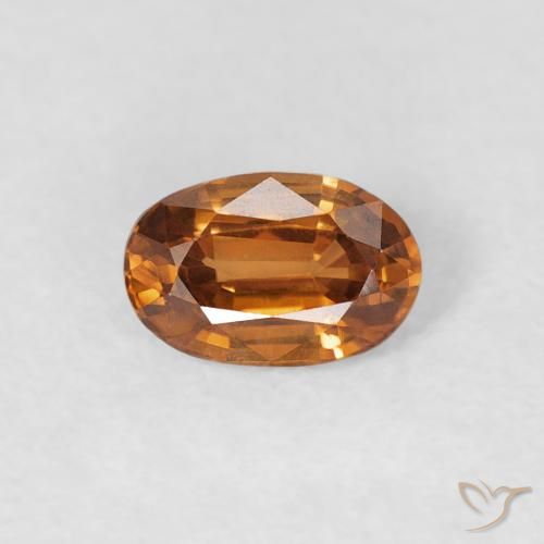 0.73ct Natürlicher Erde Orange Zirkon, Oval, VVS
