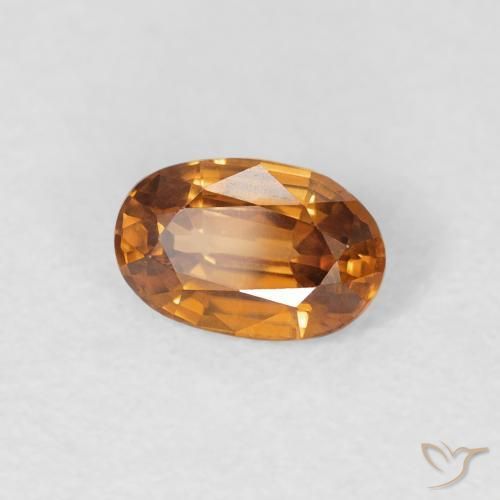 9,17 ctw natürlicher Erde Orange Zirkon, Oval, VVS