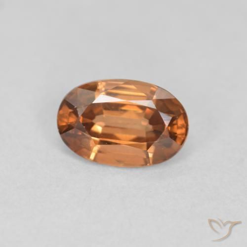 9,17 ctw natürlicher tieforange Zirkon, Oval, VVS-VS