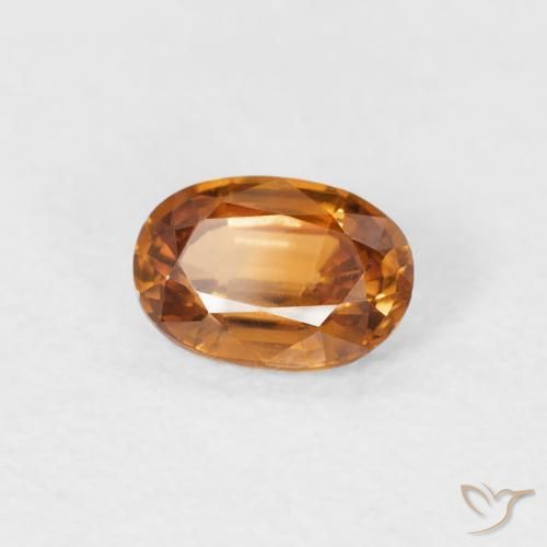 9,17 ctw natürlicher Mittelorange Zirkon, Oval, VVS-VS