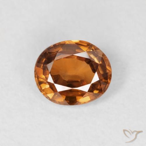 0.92ct Natürlicher Erde Orange Zirkon, Oval, VVS-VS