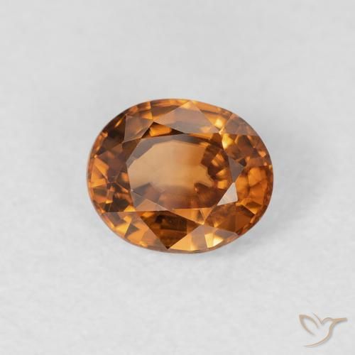 9,17 ctw natürlicher tieforange Zirkon, Oval, VVS