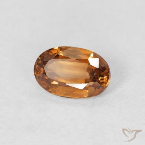 9,17 ctw natürlicher Mittelorange Zirkon, Oval, VVS