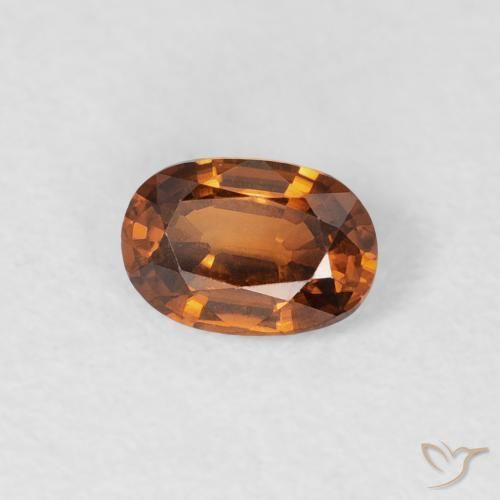 9,17 ctw natürlicher tieforange Zirkon, Oval, VVS
