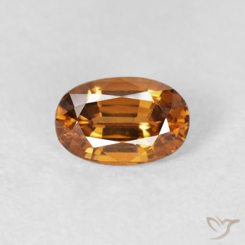 0.84ct Natürlicher Erde Orange Zirkon, Oval, VVS