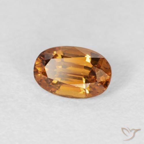 9,17 ctw natürlicher Erde Orange Zirkon, Oval, VVS