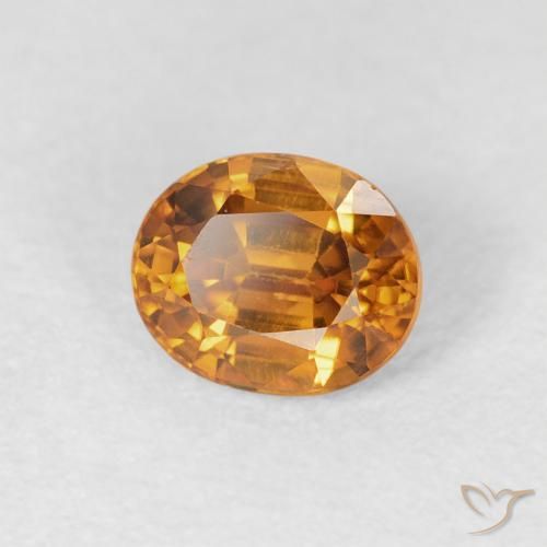 9,17 ctw natürlicher tieforange Zirkon, Oval, VS