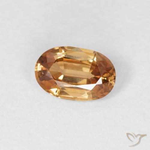 9,17 ctw natürlicher Mittelorange Zirkon, Oval, VVS-VS