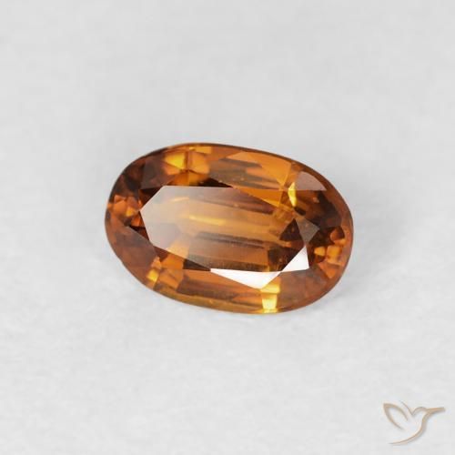 9,17 ctw natürlicher tieforange Zirkon, Oval, VS