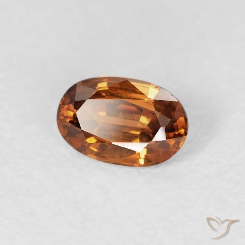 9,17 ctw natürlicher tieforange Zirkon, Oval, VS
