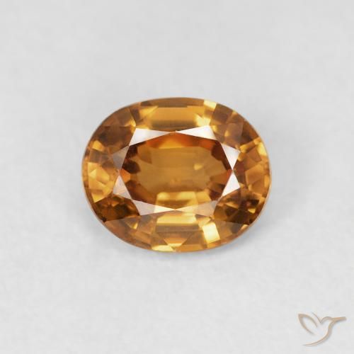 0.94ct Natürlicher orange-braun Zirkon, Oval, VVS-VS