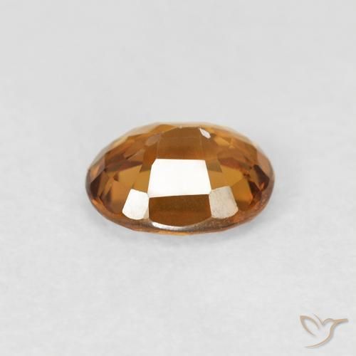 9,17 ctw natürlicher orange-braun Zirkon, Oval, VVS-VS