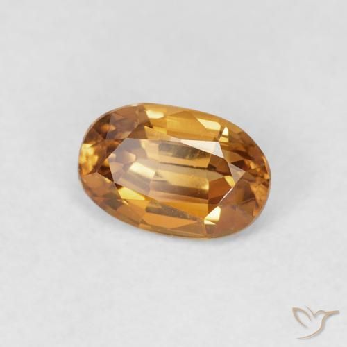9,17 ctw natürlicher Mittelorange Zirkon, Oval, VVS-VS