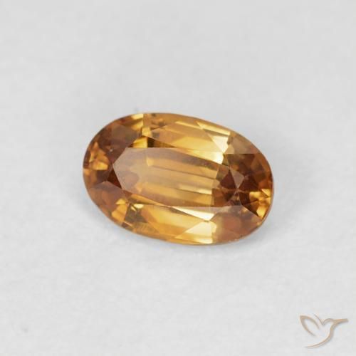9,17 ctw natürlicher Mittelorange Zirkon, Oval, VVS-VS