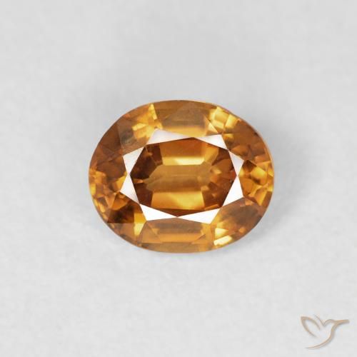 0.82ct Natürlicher Erde Orange Zirkon, Oval, VS