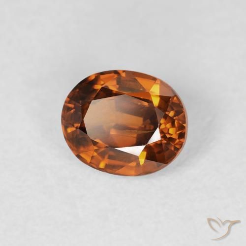 9,17 ctw natürlicher Medium Dark-Orange Zirkon, Oval, VS