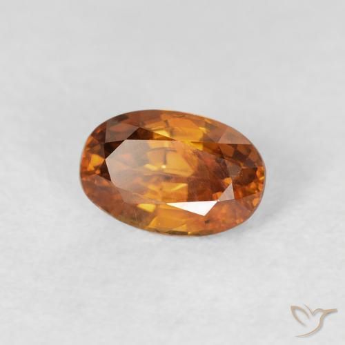9,17 ctw natürlicher Medium Dark-Orange Zirkon, Oval, VS