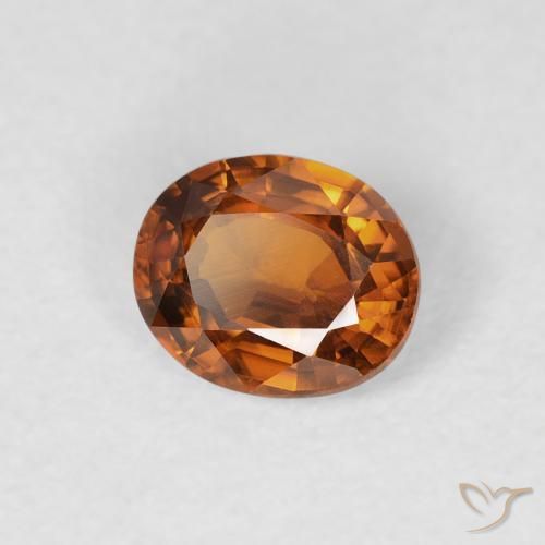 9,17 ctw natürlicher tieforange Zirkon, Oval, VS
