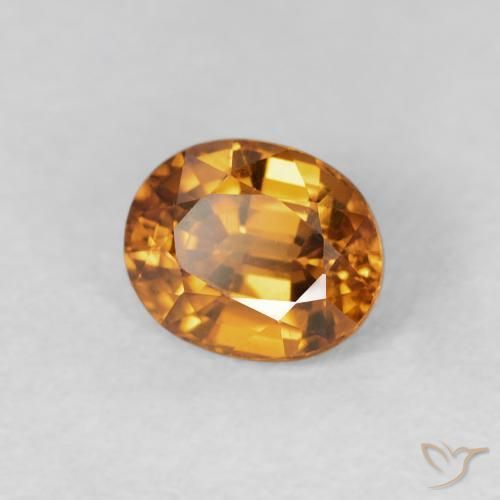 9,17 ctw natürlicher tieforange Zirkon, Oval, VS