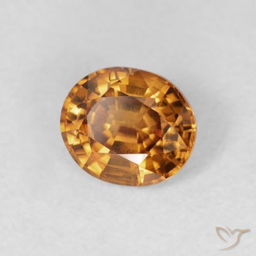 9,17 ctw natürlicher Rostorange Zirkon, Oval, VS