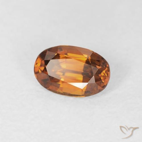 9,17 ctw natürlicher tieforange Zirkon, Oval, VVS