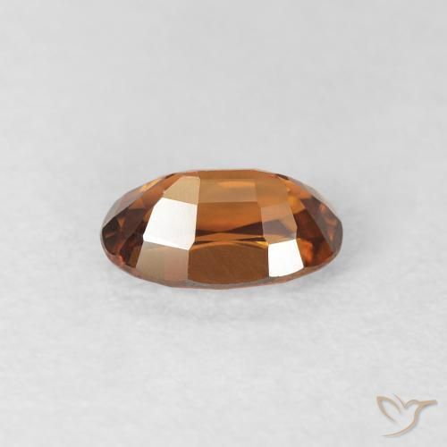 9,17 ctw natürlicher tieforange Zirkon, Oval, VVS