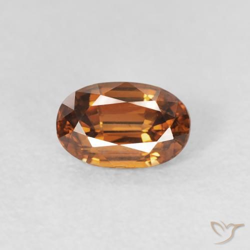0.79ct Natürlicher Erde Orange Zirkon, Oval, VVS