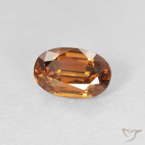 9,17 ctw natürlicher Erde Orange Zirkon, Oval, VVS