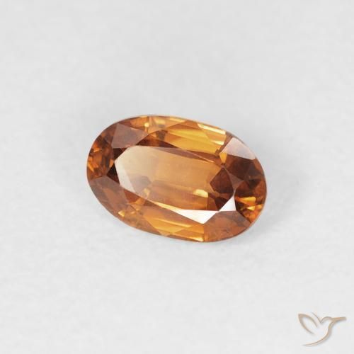 9,17 ctw natürlicher tieforange Zirkon, Oval, VVS