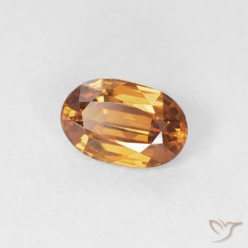 9,17 ctw natürlicher Mittelorange Zirkon, Oval, VVS